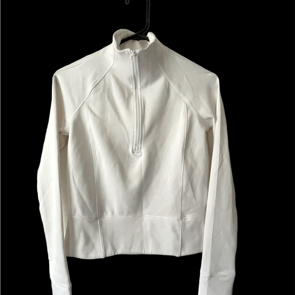 COPY - LAYERS white long sleeve work out top/sweat shirt size S